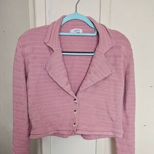 Greylin Pink Button-Up Cardigan
